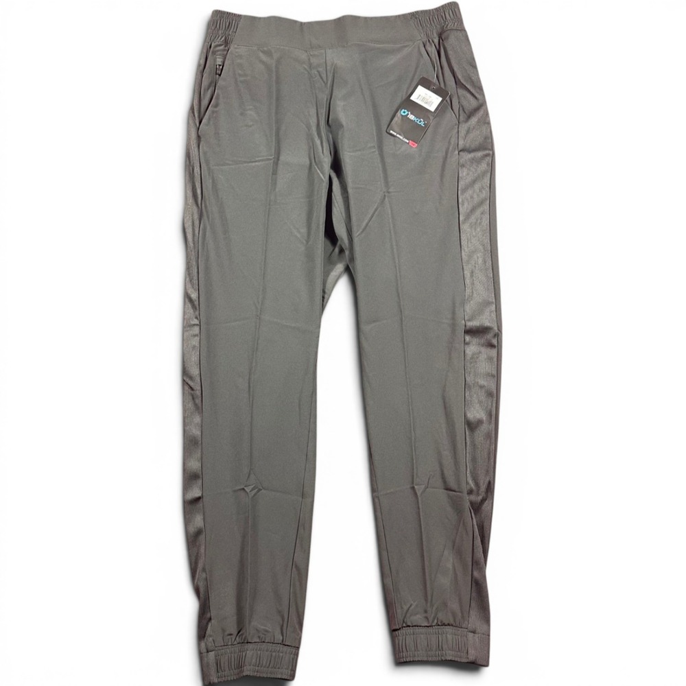 IBKÜL Joggers Women 10 Charcoal Gray Athletic Stretch Zipper Pockets NWT